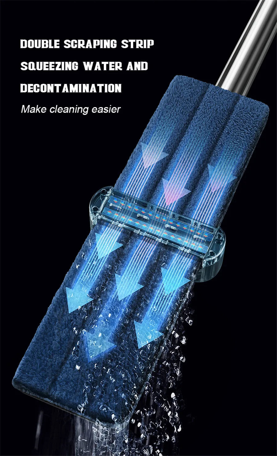 Magic Self-Cleaning Squeeze Mop Microfiber.