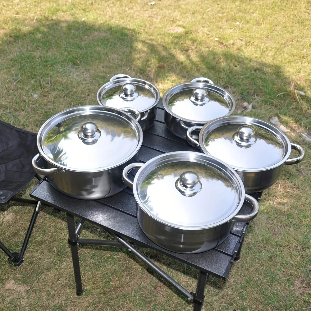Luxury 10 stainless steel cookware set suit-5 .