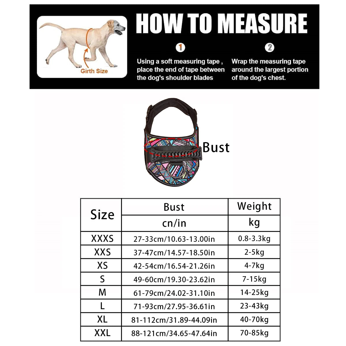 Walking Dog Harnesses Safety No-Pull Breathable Service Dog Vest Collar Adjustable Reflective Pet Harness With Outdoor Training