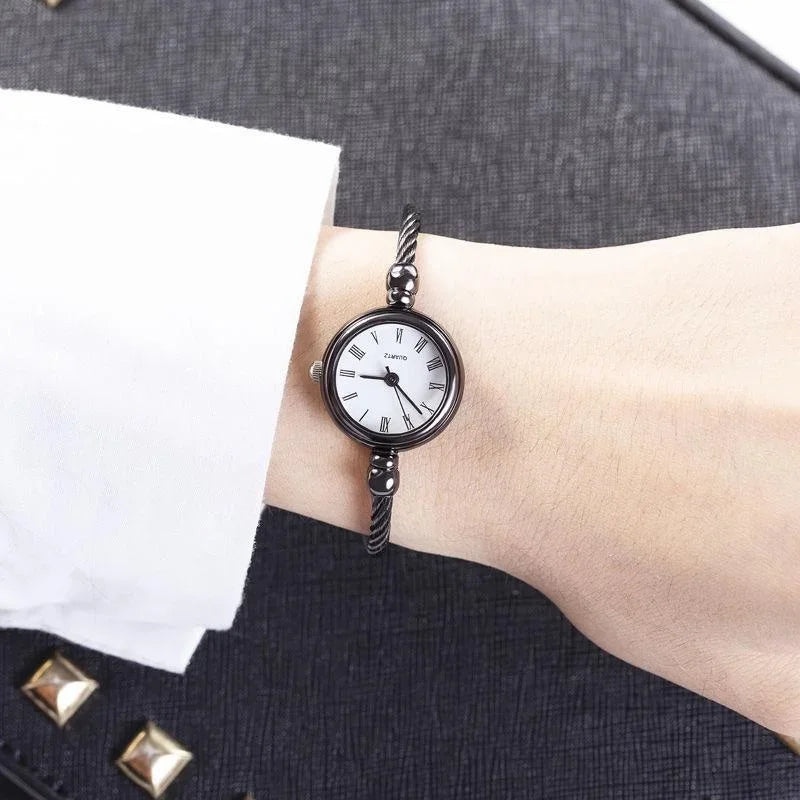 Fashion Bracelet Watches for Women Luxury Stainless Steel Retro Ladies Quartz Wristwatches Women Dress Clock 여자시계