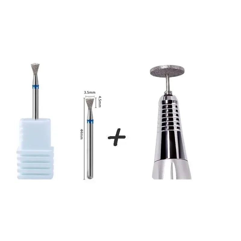 Portable ManicureTool Flying Saucer Disc Grinding Head  Grinder Cuticle Cutter ArtToolsNailPolishing Bits Nail Drill Accessories