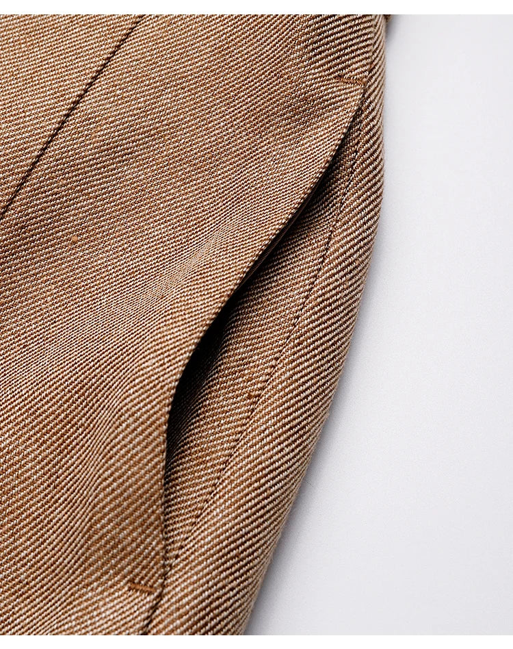 K2118W Lady High Quality 100% Linen Skirts.