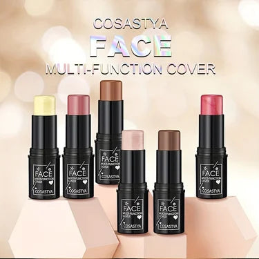 Three-in-one color multi-function waterproof makeup stick natural face multi-function: