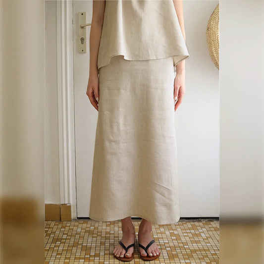 100% Linen Long Skirts For Women.