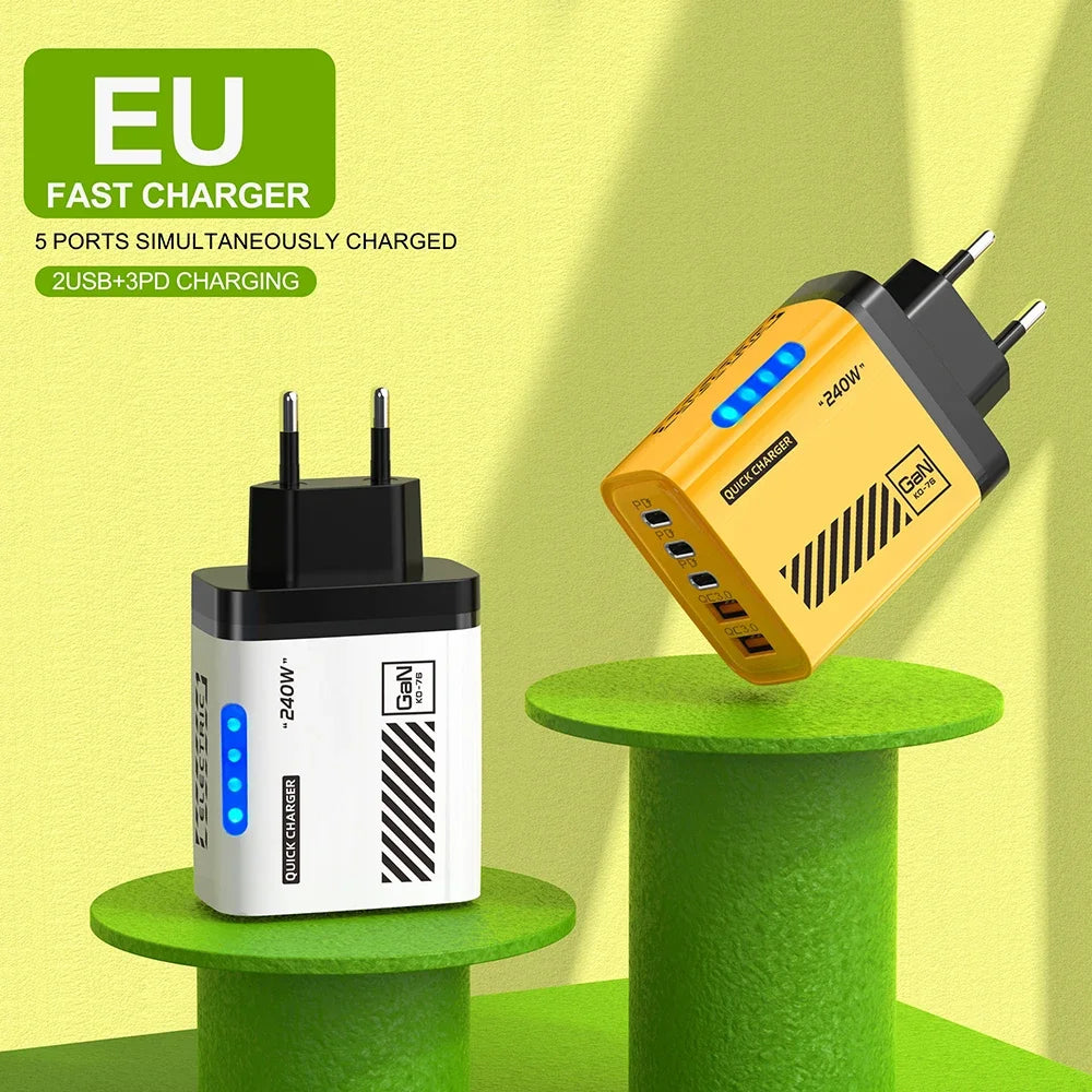 5-port fast charger.