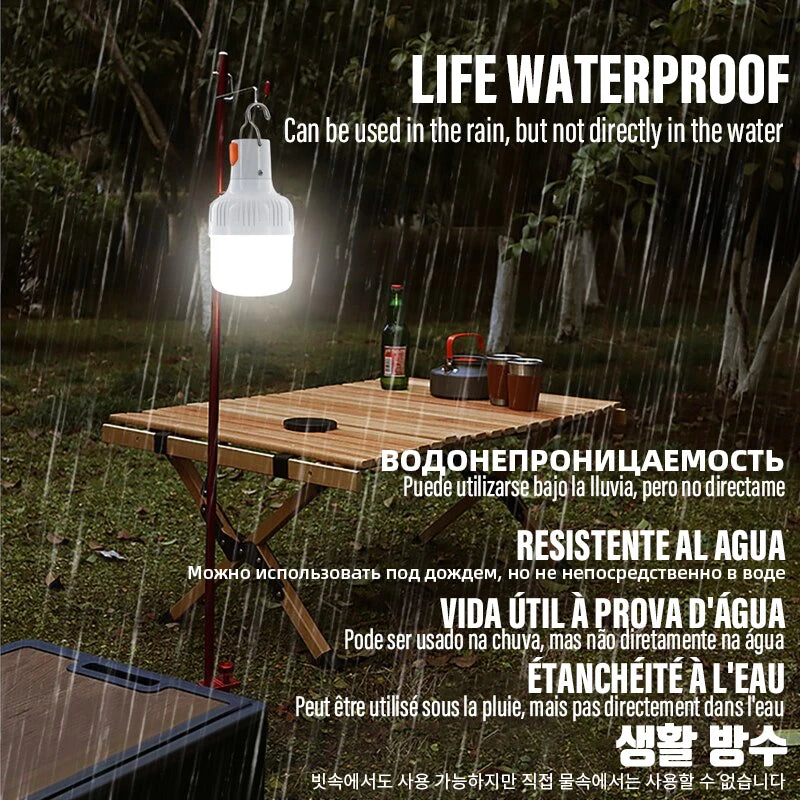 Rechargeable LED lamp, ideal for emergencies.