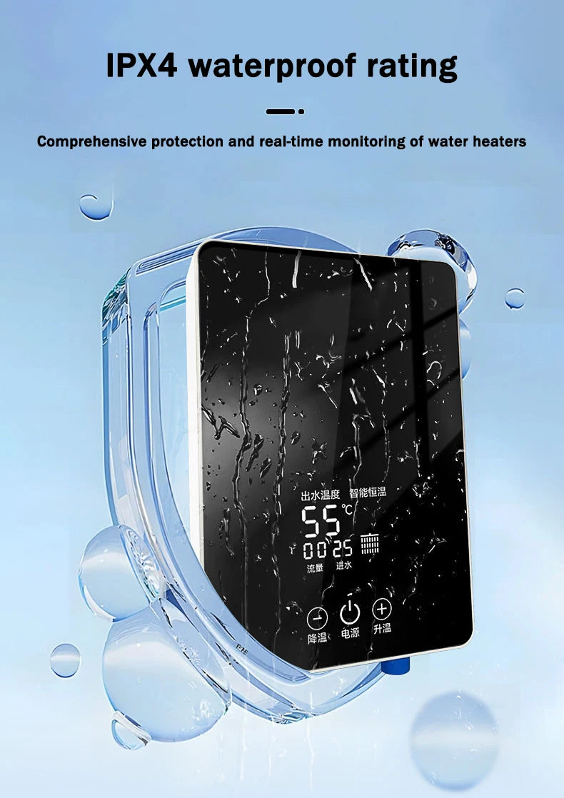 5500W/6500W Electric Hot Water Heater Instant Kitchen Bathroom Water.