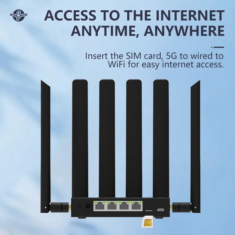 JODUXE-Link 5G CPE Router AX3000 Next-Gen 5G + WiFi 6 | Ultra-Fast Cellular Internet for Home Office&Mobile Use With Band Lock