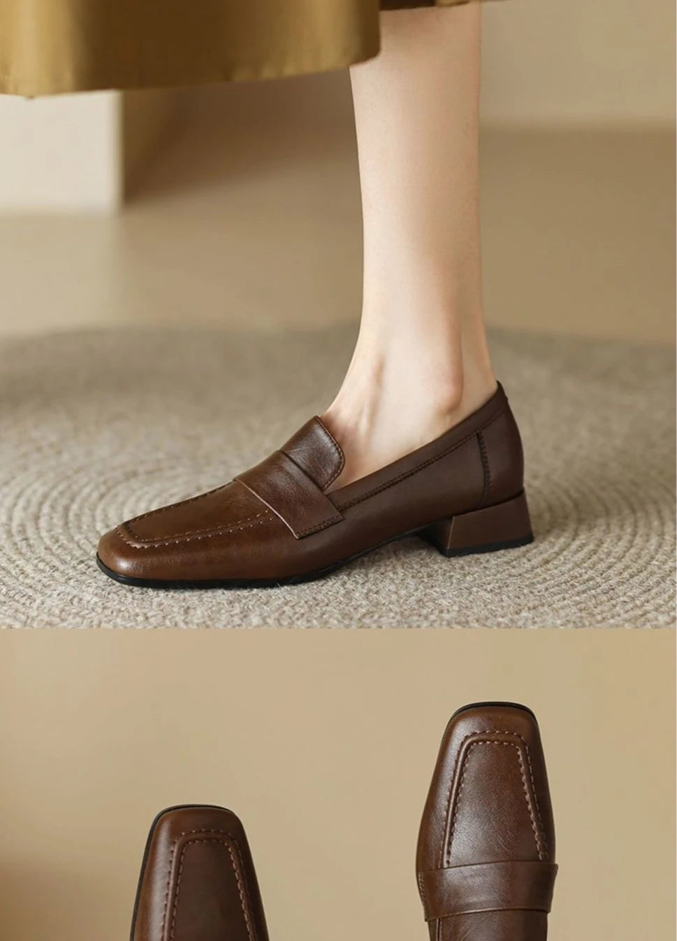 Women's Soft Leather Loafers.