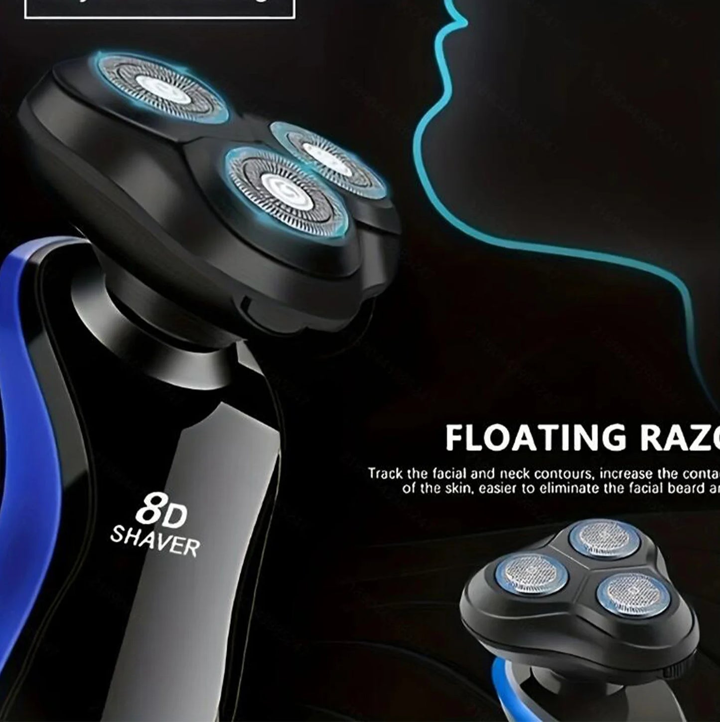 1 multifunctional four-in-one electric shaver, washable.