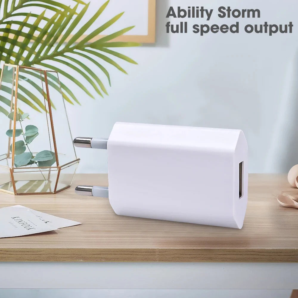 NNBILI 1-5Pcs Universal 5V 1A EU Plug USB Wall Phone Charger For iPhone Samsung Xiaomi.