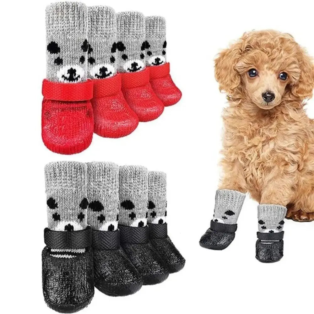 Waterproof socks for pets, silicone rain shoes for dogs and cats.