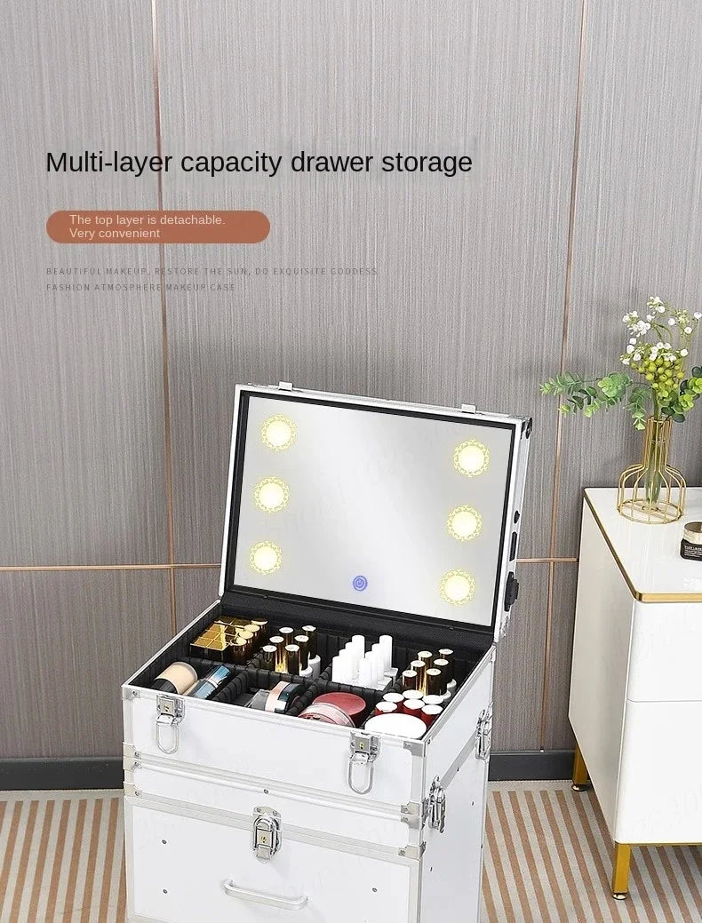Makeup Bag 3-in-1 Suitcase Professional Manicure.