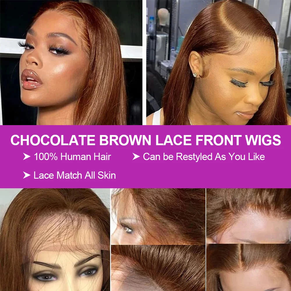 Chocolate Lace Frontal Glueless Human Hair.
