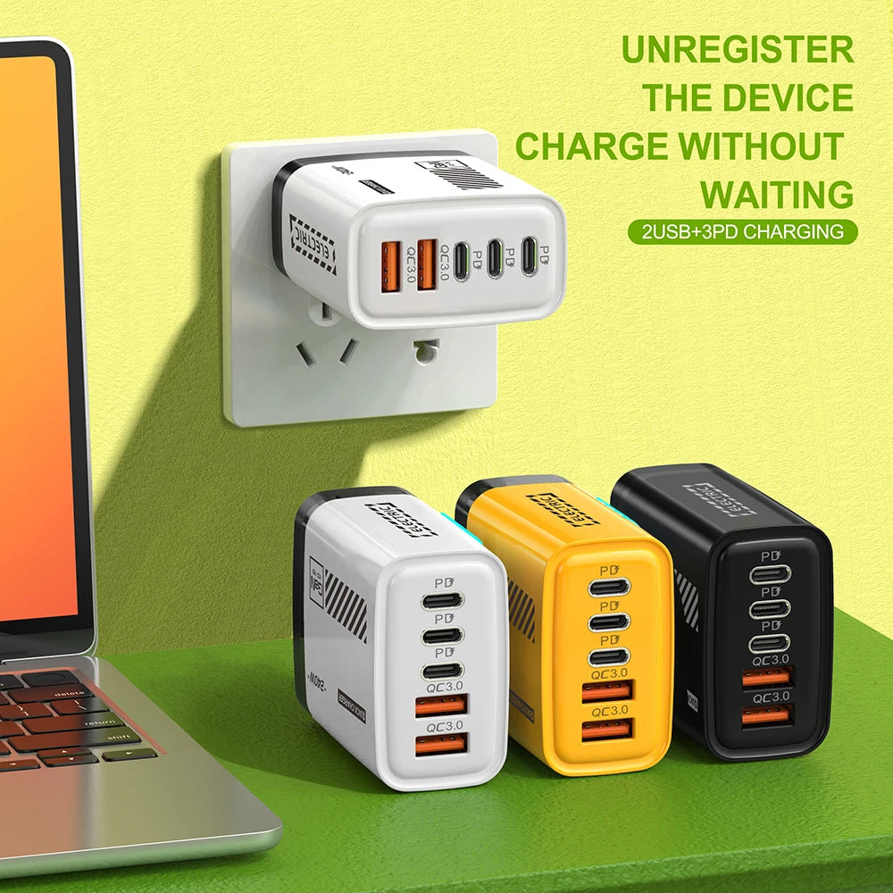 5-port fast charger.