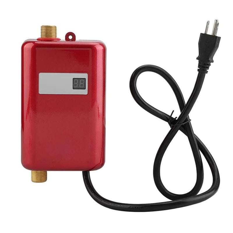 Instant Water Heater,3000W Mini Electric Tankless Hot Water Heater,Durable,Elegant and Fashionable for Bathroom Kitchen Washing