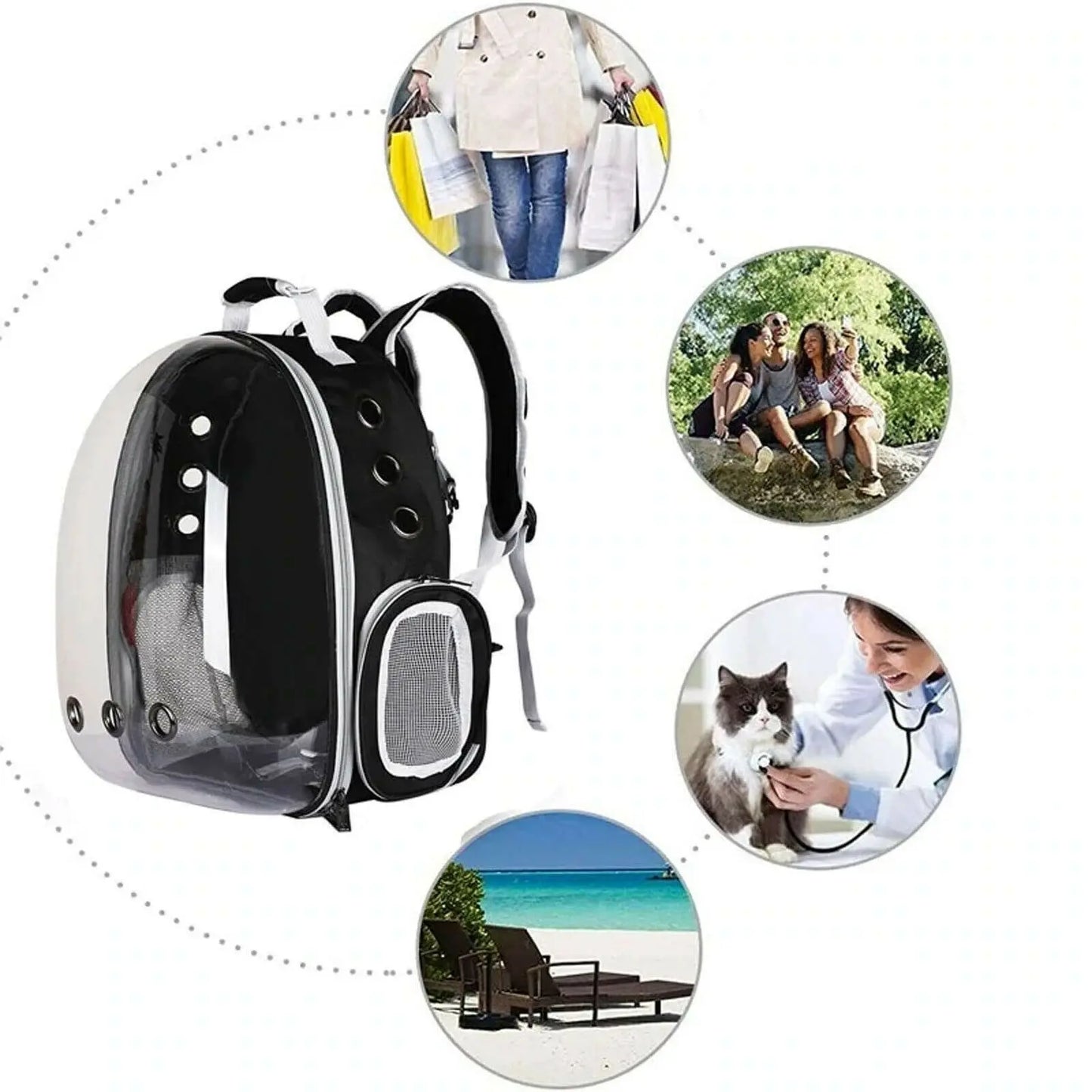 TitleTransparent portable pet backpack.
*


t Backpack