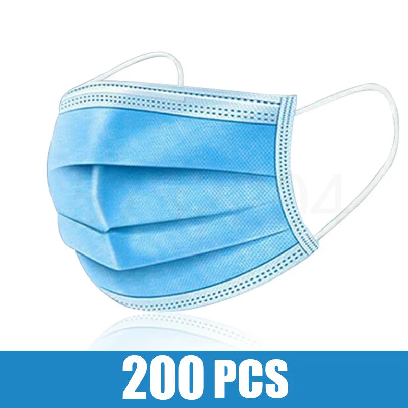 10-200pcs Disposable black Surgical mask Adults Sanitary Certified surgical mask 3 Layer Ply Filter Breathable Medical masks