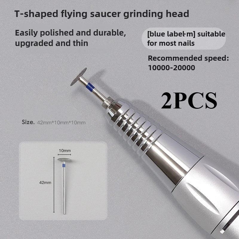 Portable ManicureTool Flying Saucer Disc Grinding Head  Grinder Cuticle Cutter ArtToolsNailPolishing Bits Nail Drill Accessories