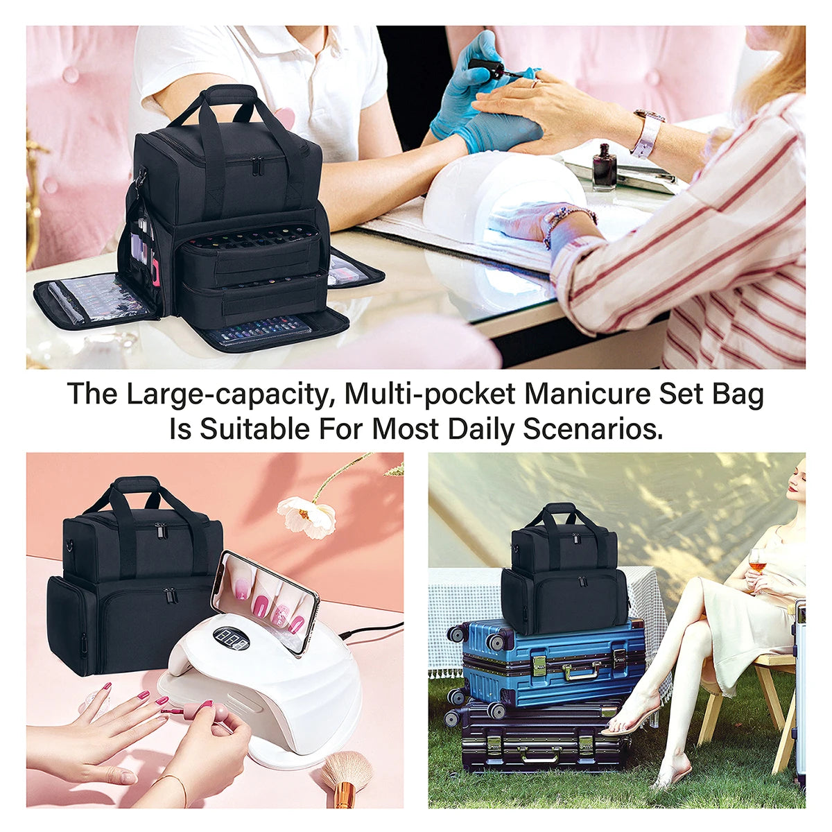 80-Bottle Large Capacity Nail Polish.