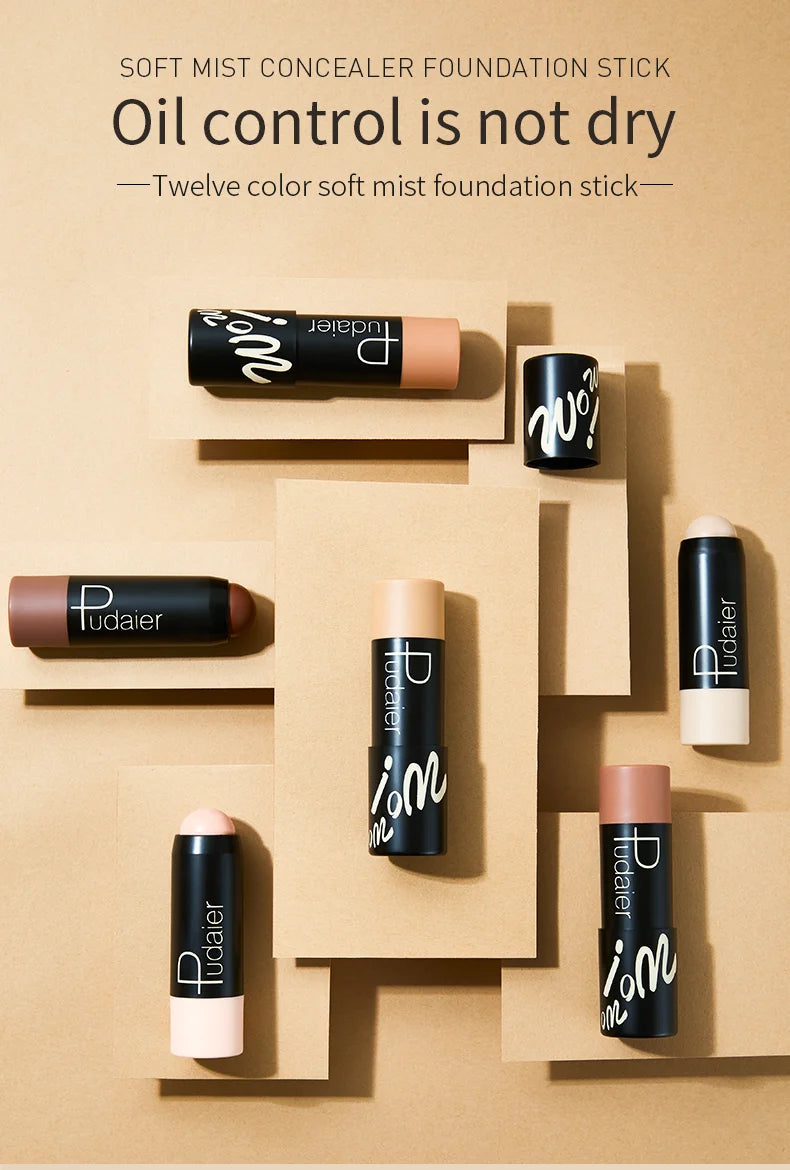 2-in-1 Foundation & Concealer Stick, Waterproof.