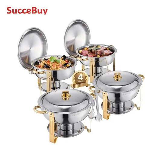 VEVOR 4 Pack Chafing Dish Buffet Set Stainless.