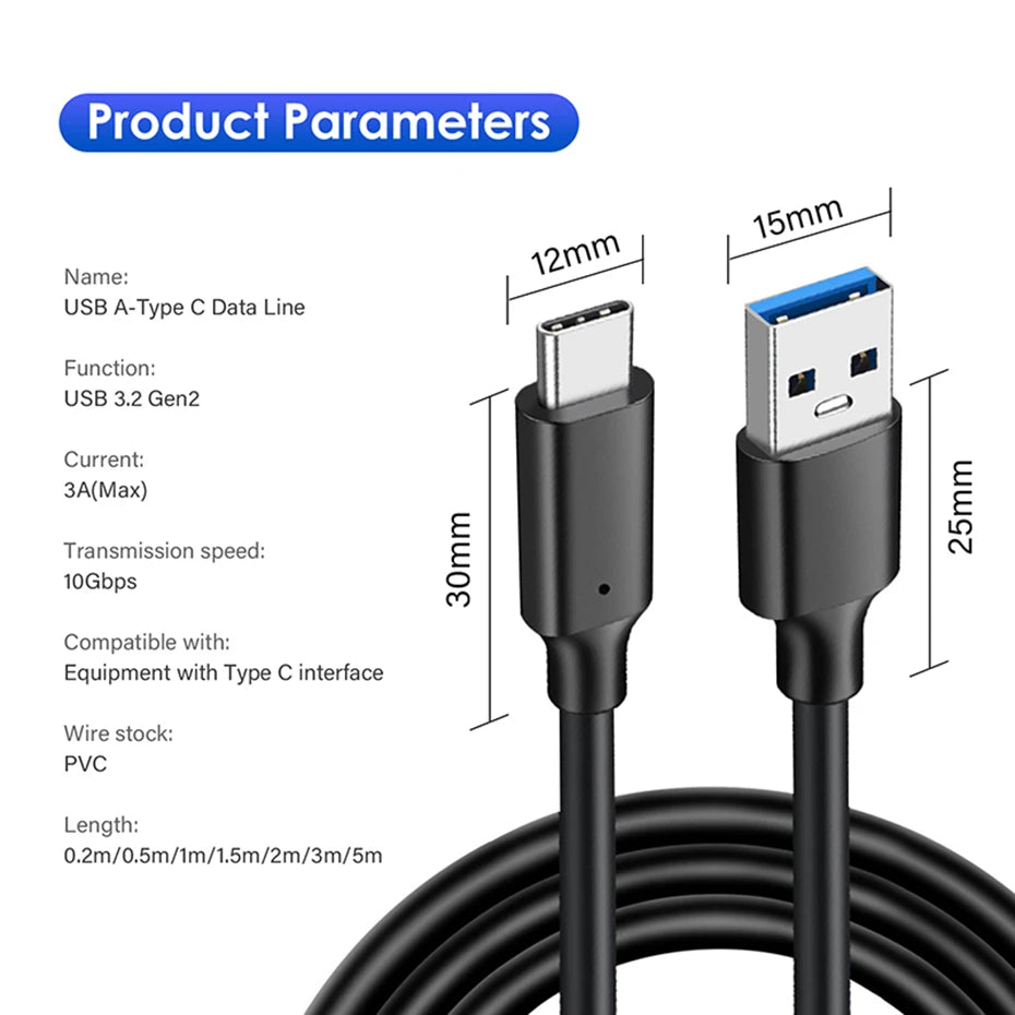 10Gbps USB 3.2 Gen 2 Type C Cable For iPhone.