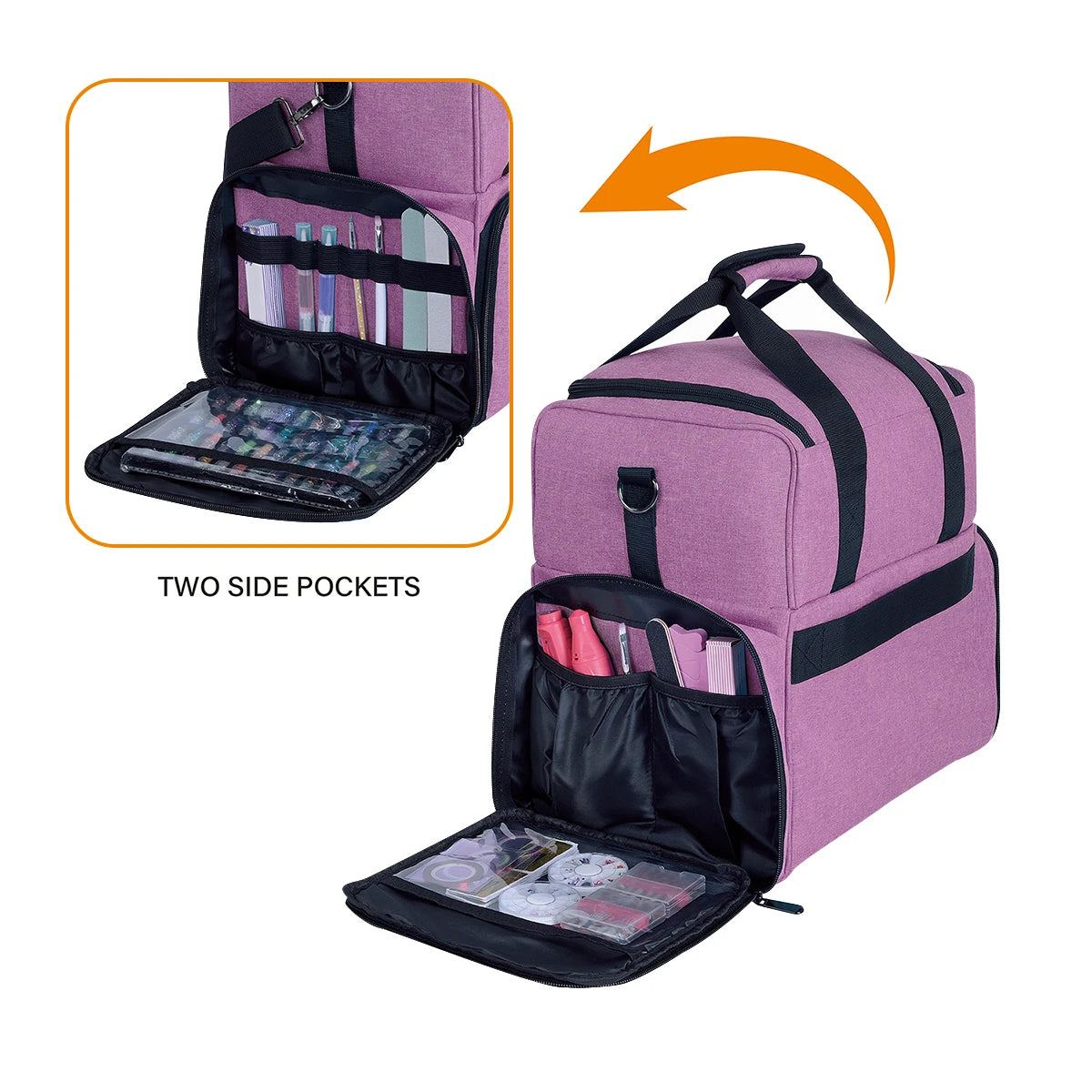 UOZL Large Capacity Double-layer Makeup.