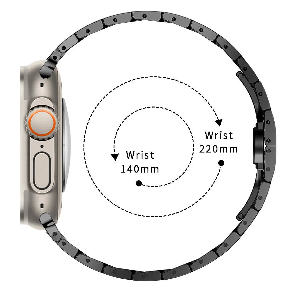 Suitable for Apple Watch Ultra 8 49mm stainless steel metal Iron Man watch strap in stock wholesale