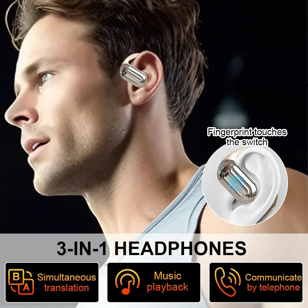 QCY Crossky R70 Open Ear Wireless Headphones Hi-Res with 144 languages