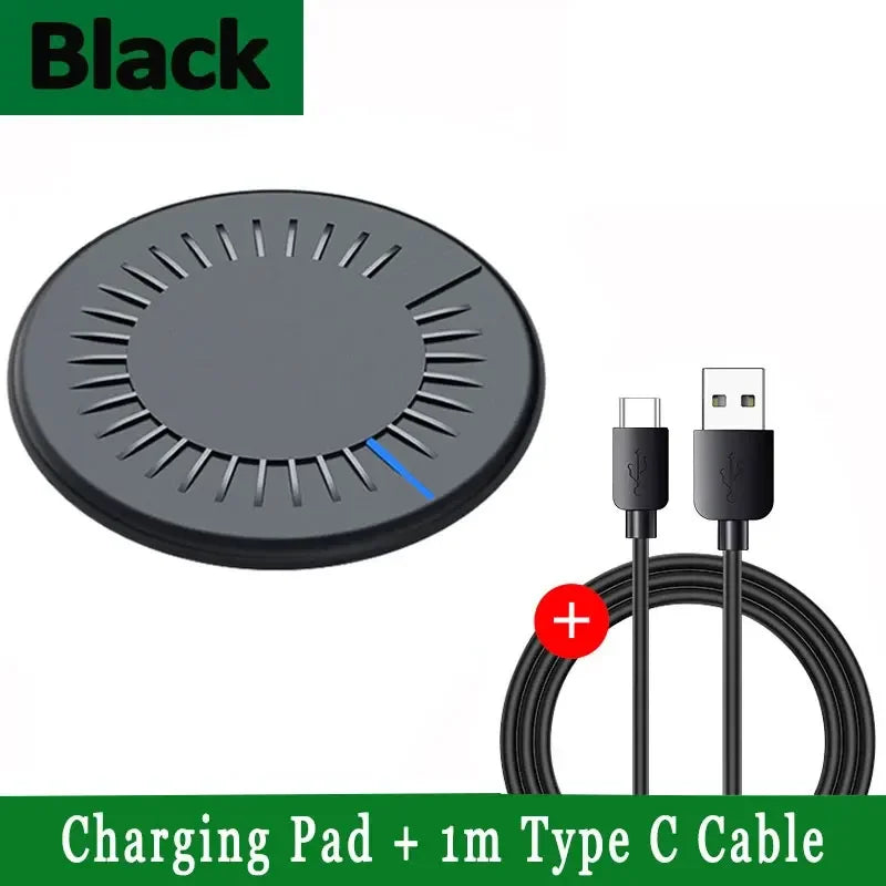 100W Fast Wireless Charger Pad For iPhone 15 14 13 12  X Pro Max 8 Samsung Galaxy S23 Xiaomi.