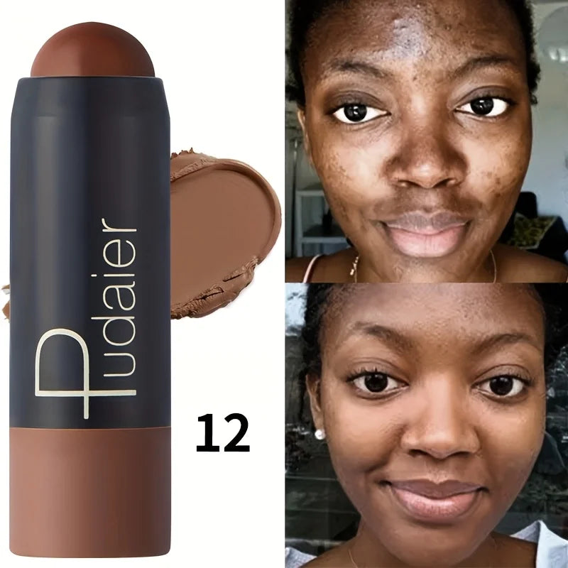 2-in-1 Foundation & Concealer Stick, Waterproof Long Wear, Full Cover.