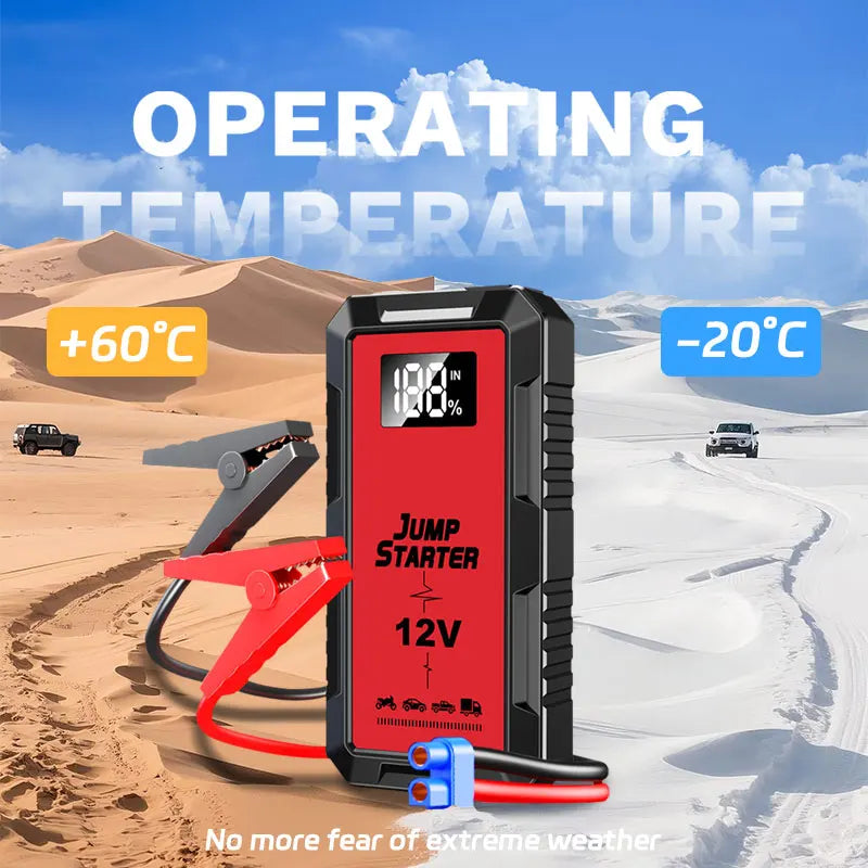 High-power Automobile Emergency Starting Power Supply 8000mAh Screen Safety Hammer Car Starting Device Power Bank Accessories