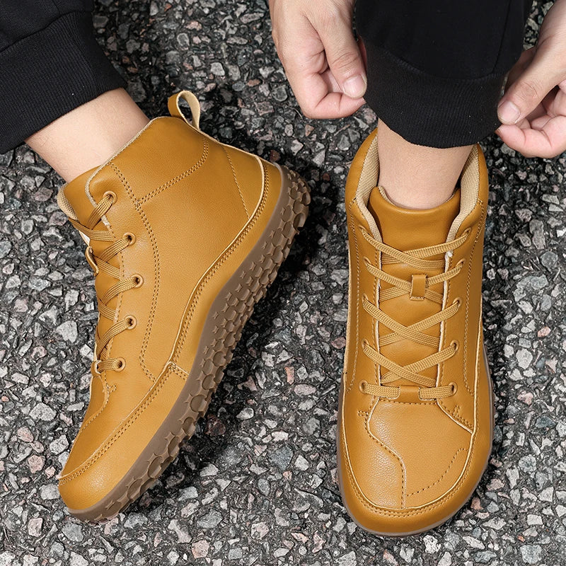 Cotton boots for winter, minimalist casual sneakers.