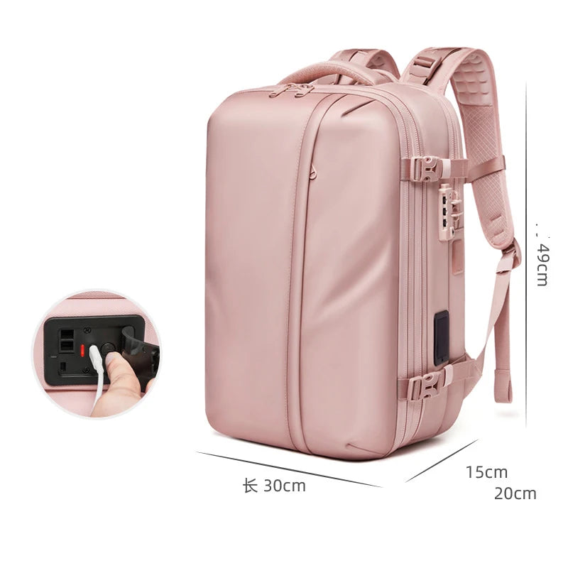 Men Travel Backpack One click start pump vacuum.