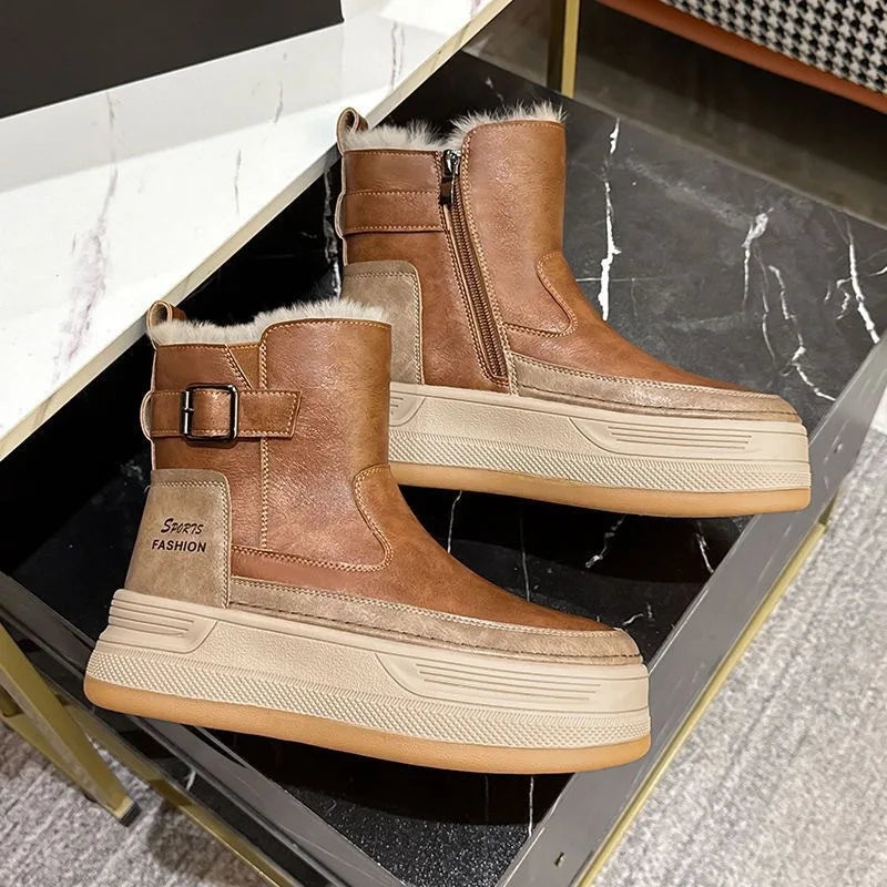 Women's winter snow boots, comfortable cotton, warm and perfect for slipping.