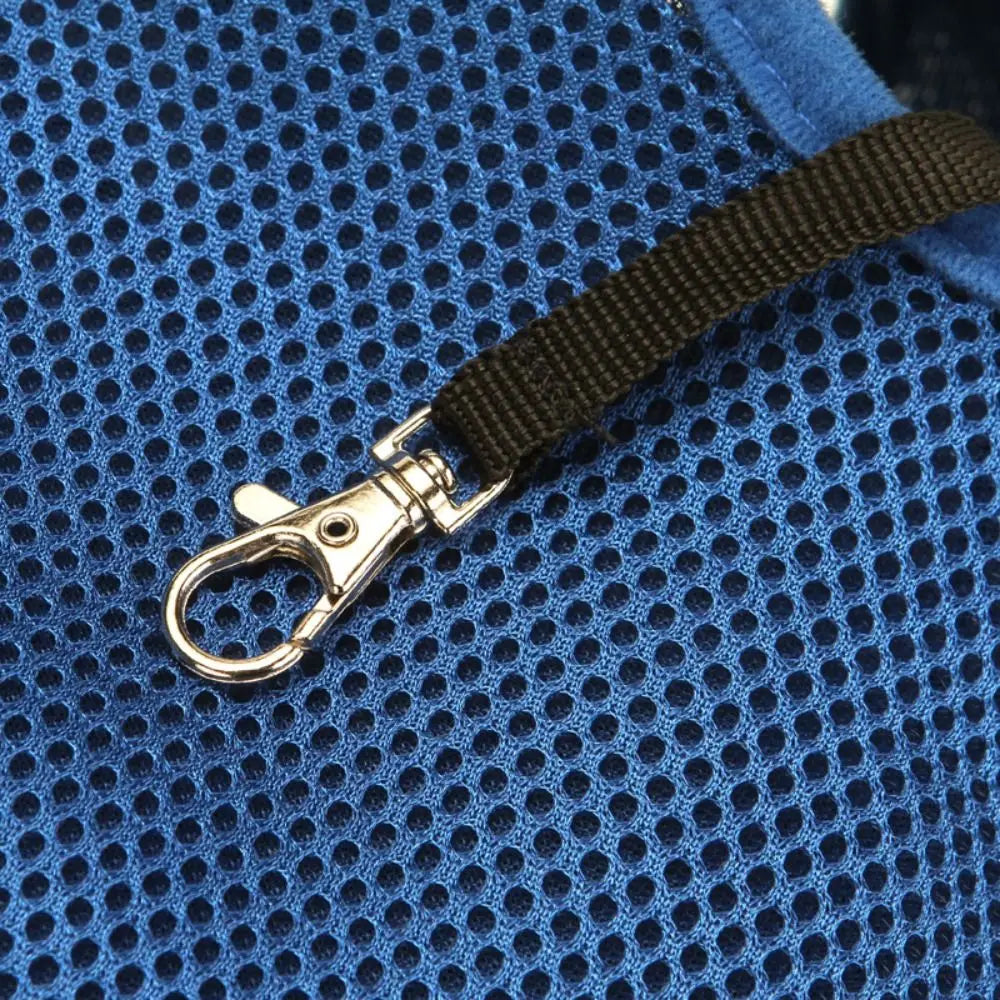 Adjustable dog carrier backpack.