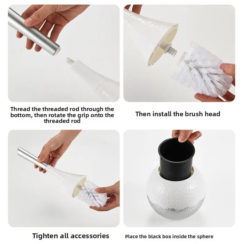 Premium Long Handle Toilet Brush with Holder.
