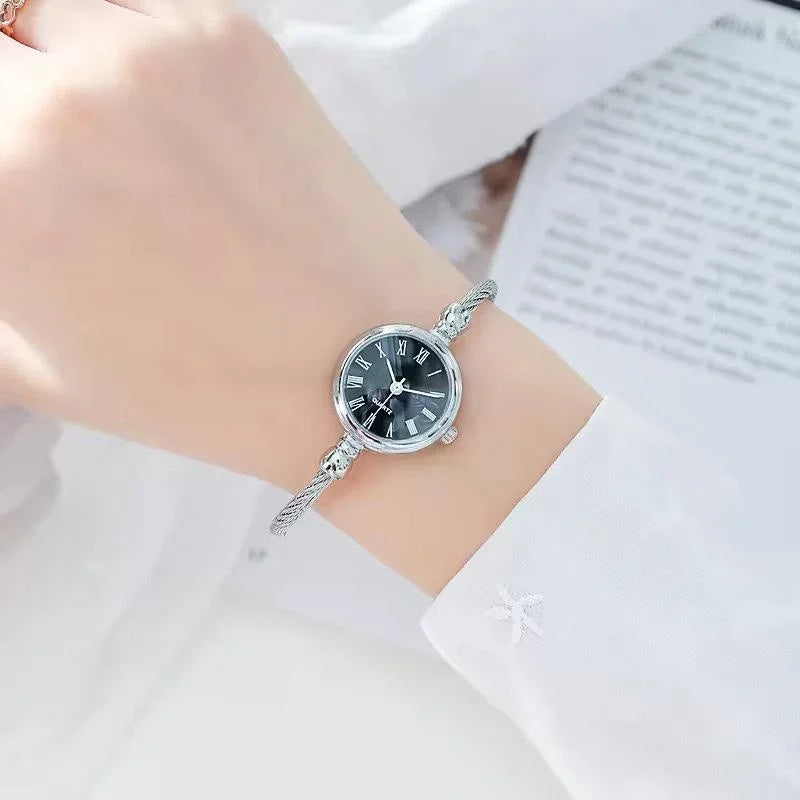 Fashion Bracelet Watches for Women Luxury Stainless Steel Retro Ladies Quartz Wristwatches Women Dress Clock 여자시계