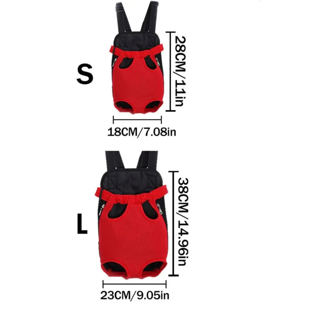 Adjustable dog carrier backpack.