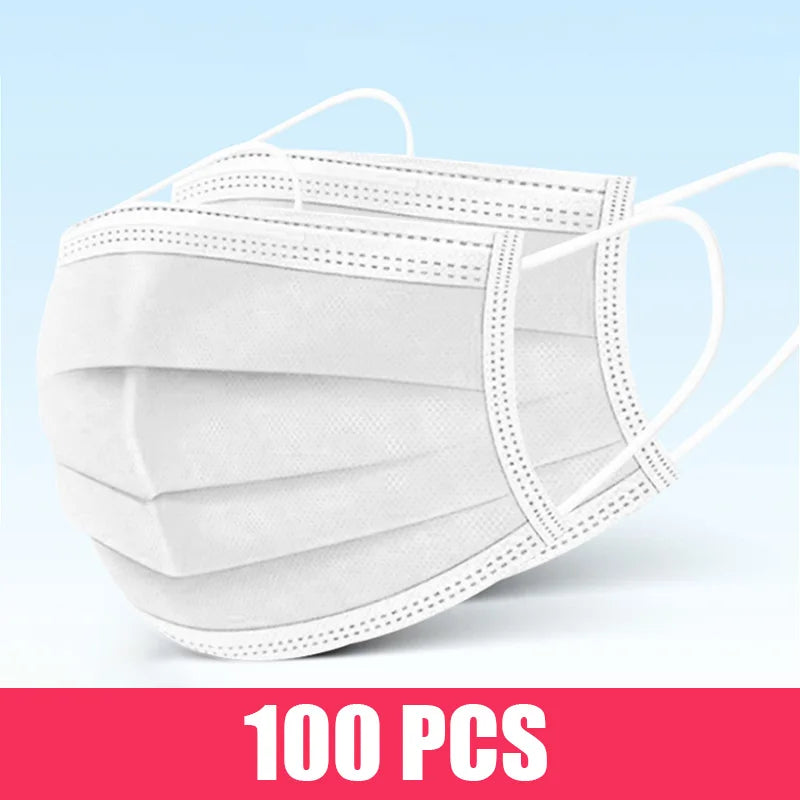 10-200pcs Disposable black Surgical mask Adults Sanitary Certified surgical mask 3 Layer Ply Filter Breathable Medical masks