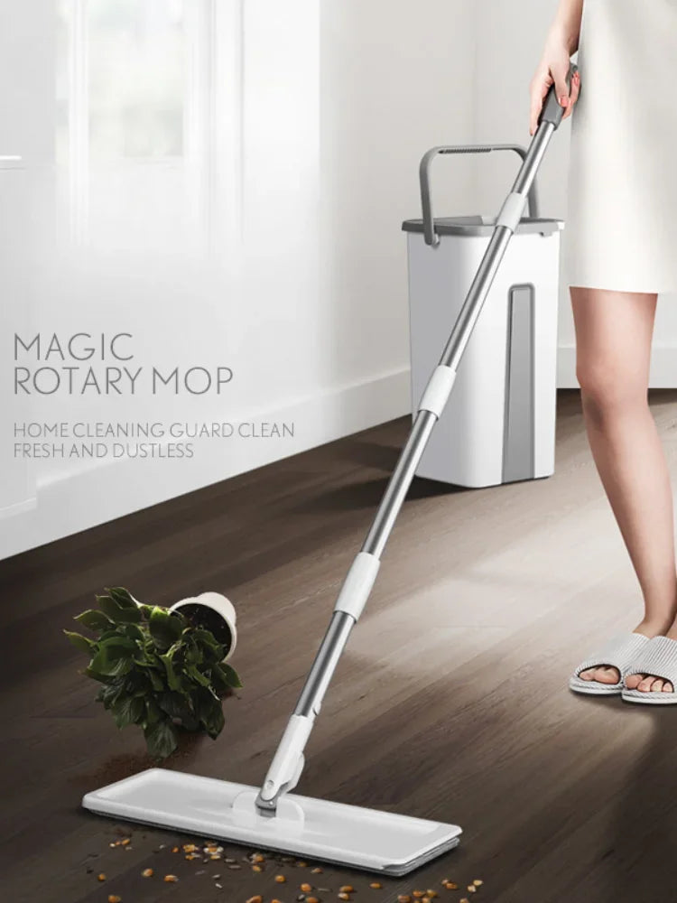 Mop with Bucket Set Wet Dry Magic Cleaning Tool for Home.