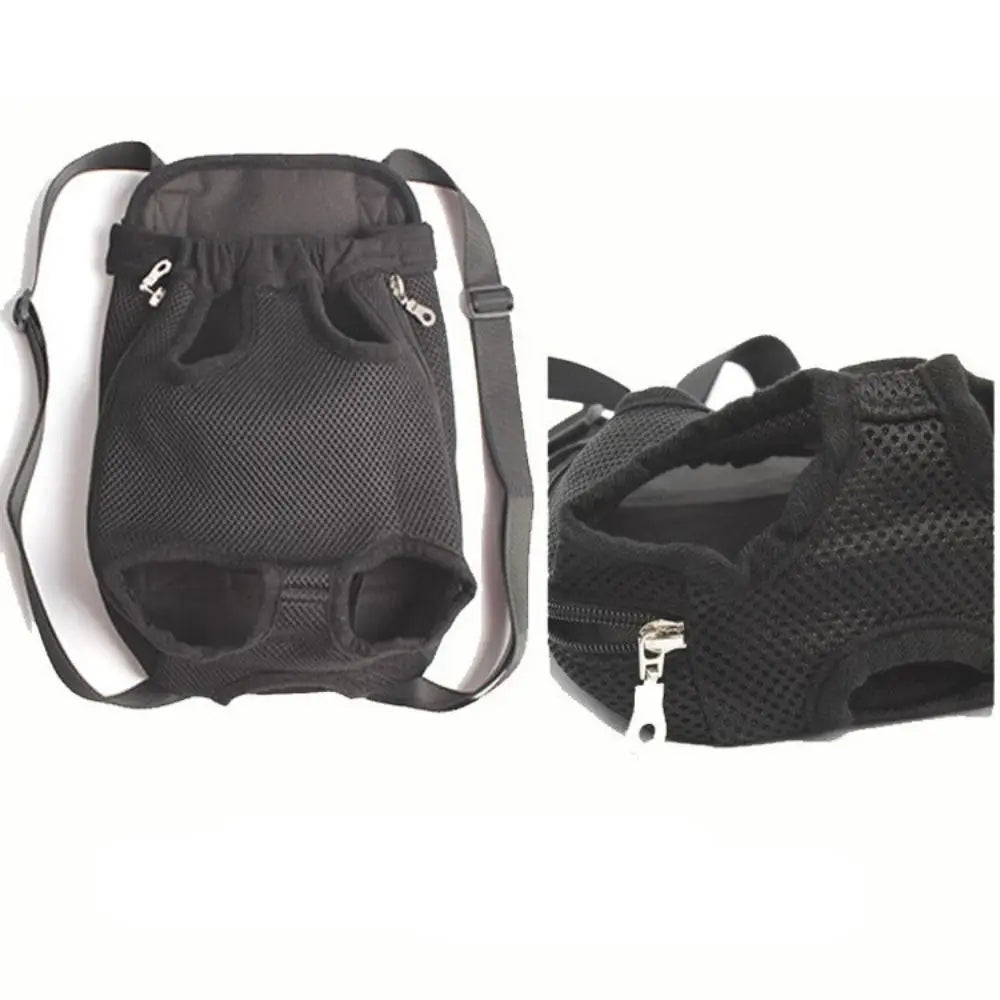 Adjustable dog carrier backpack.