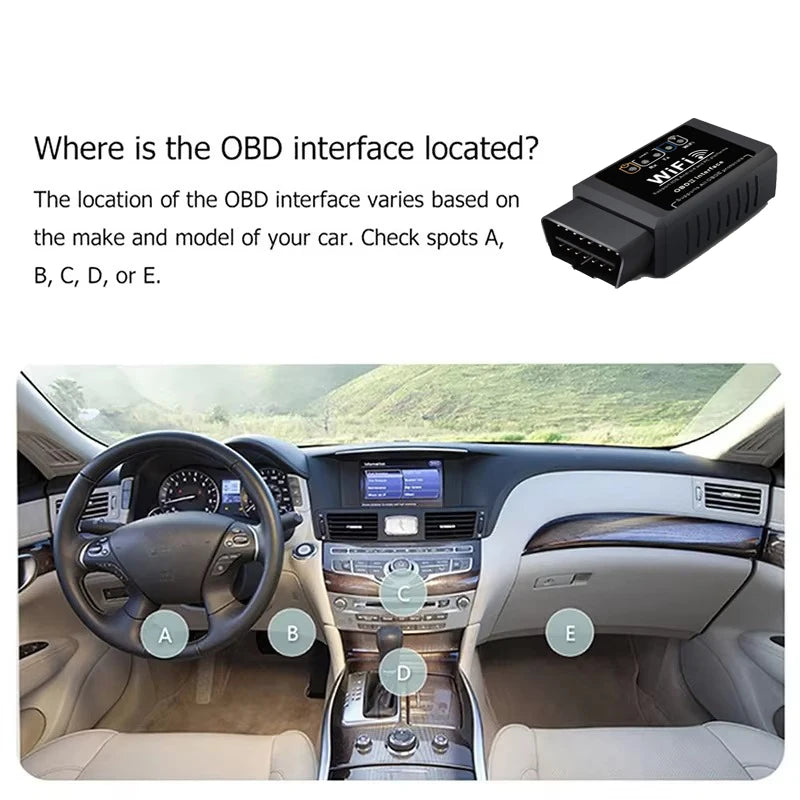 OBD2 Code Reader ELM327 WiFi Popular V1.5 - Automotive Diagnostic Tool.
