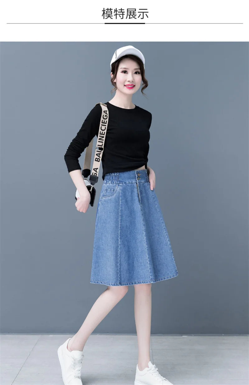 Women Mini Denim Skirts Spring Summer.