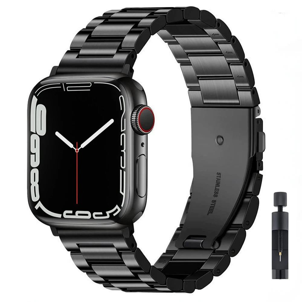 Metal Strap for Apple Watch band 49mm 45mm 41mm 44mm 40mm 42 46 38mm Stainless steel Bracelet iWatch 10 Ultra 9 8 7 6 5 SE Strap