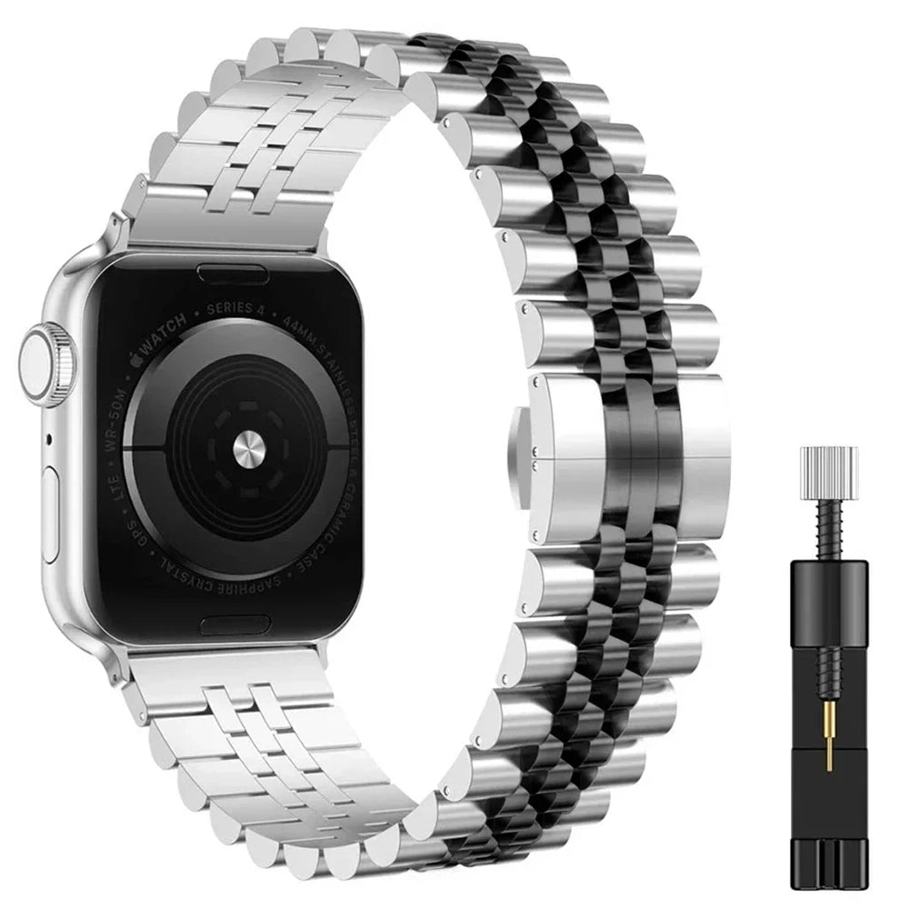 Stainless steel fashion strap is suitable for Apple Watch 38/40/41mm42/44/45/49mm,metal strap is suitable for IWatch 987654321SE