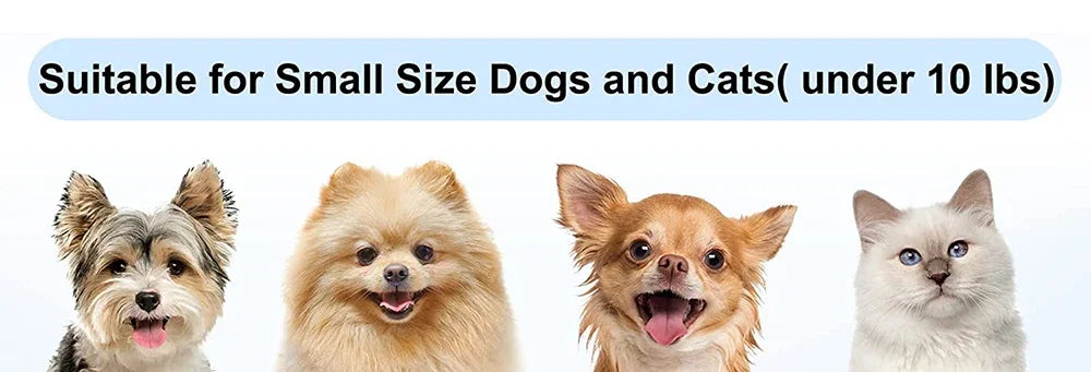 Portable travel backpack with double handles for pets.