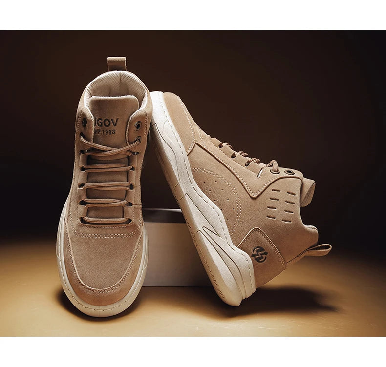 High Top Boots Men's Shoes Motorcycle Ankle Boot Shoes for Men Winter Boots Men's