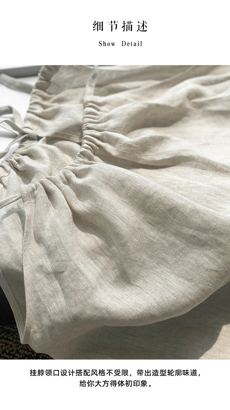 100% Linen Long Skirts For Women.